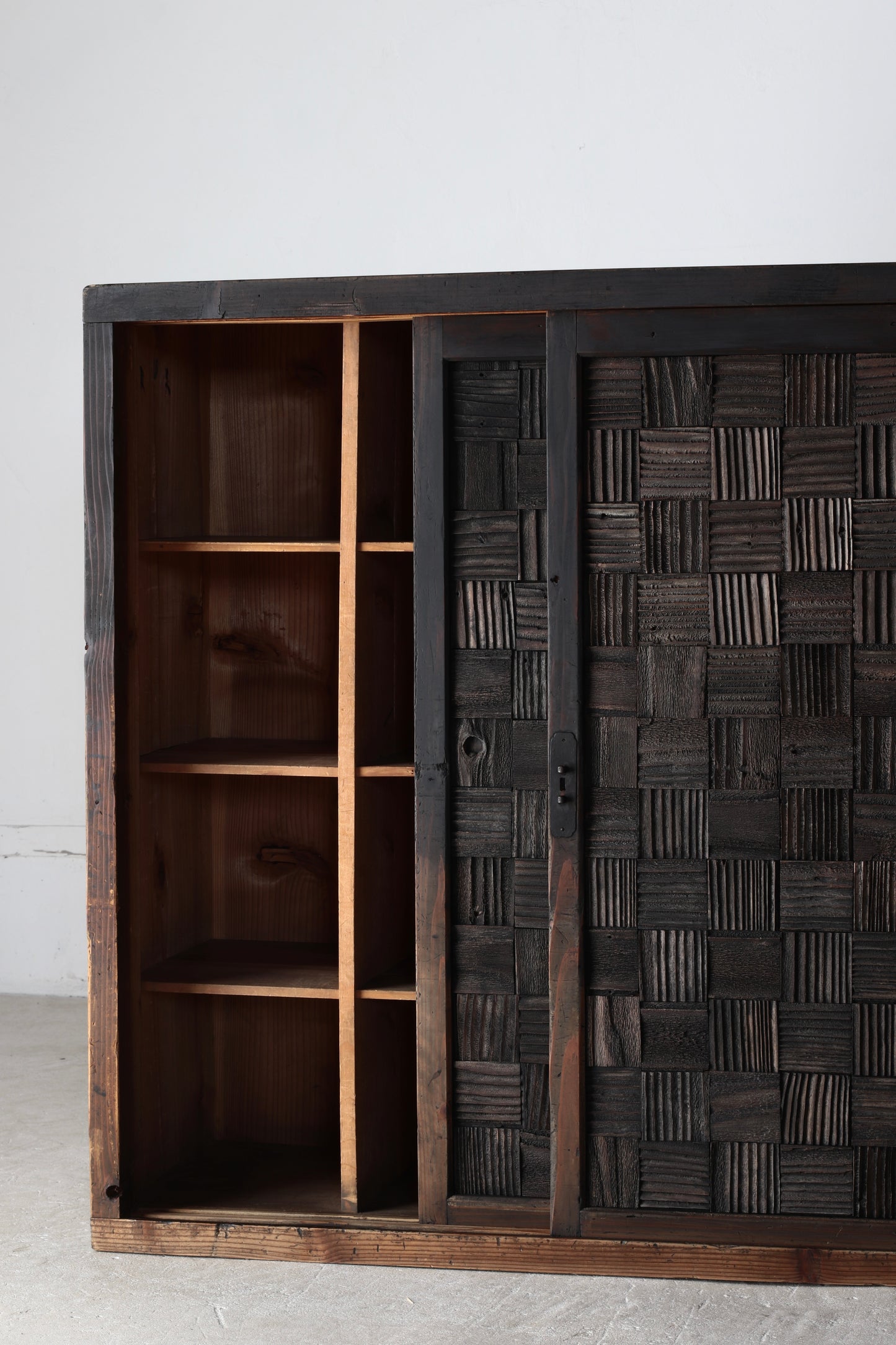 Withered Wood Grid Cabinet