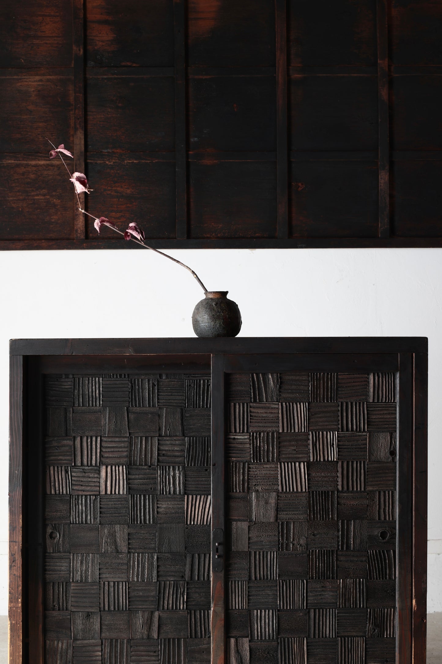 Withered Wood Grid Cabinet