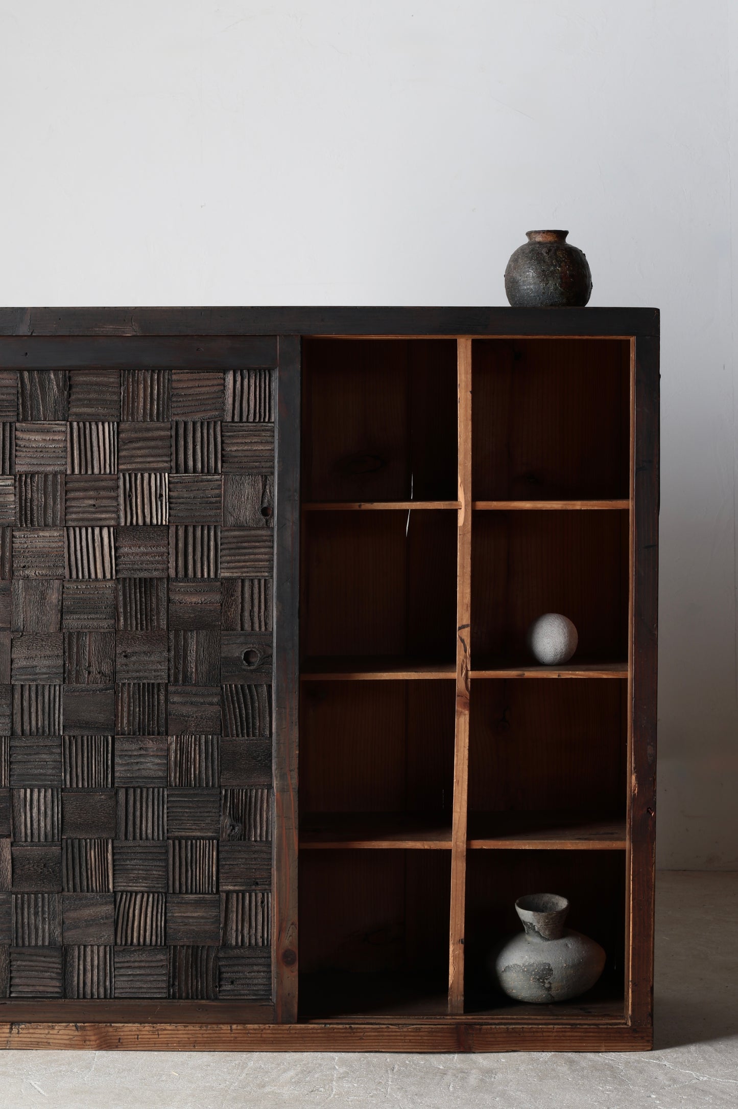 Withered Wood Grid Cabinet