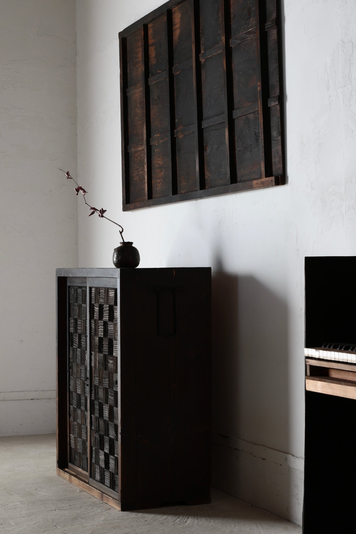 Withered Wood Grid Cabinet