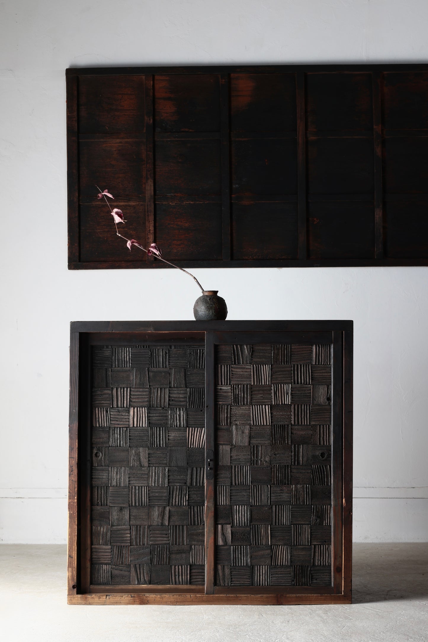 Withered Wood Grid Cabinet