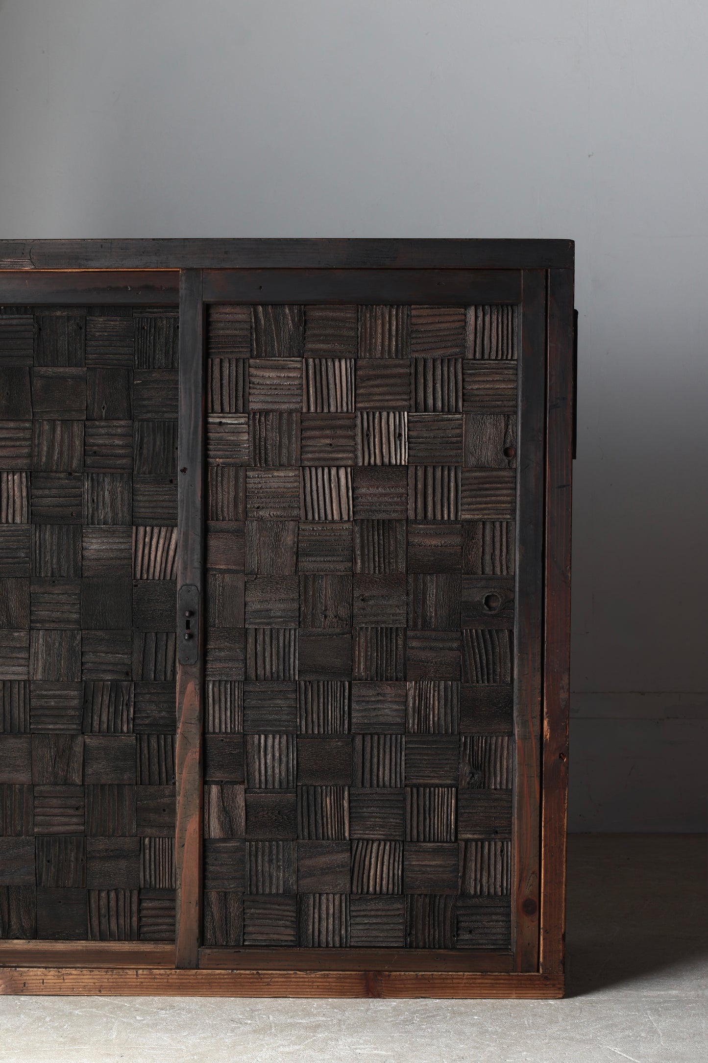 Withered Wood Grid Cabinet